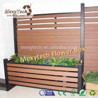 composite wood garden fencing with metal fencing post