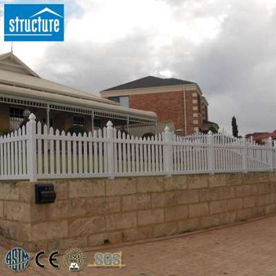 Decorative White PVC Plastic Picket Garden Fencing